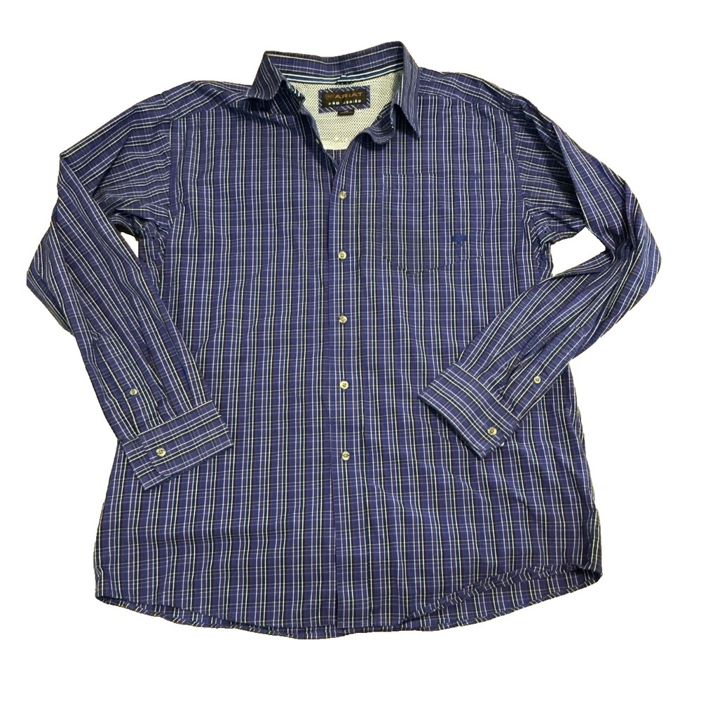 Ariat Longsleeve Shirt Men Pro Series's Checkered Button Size Large